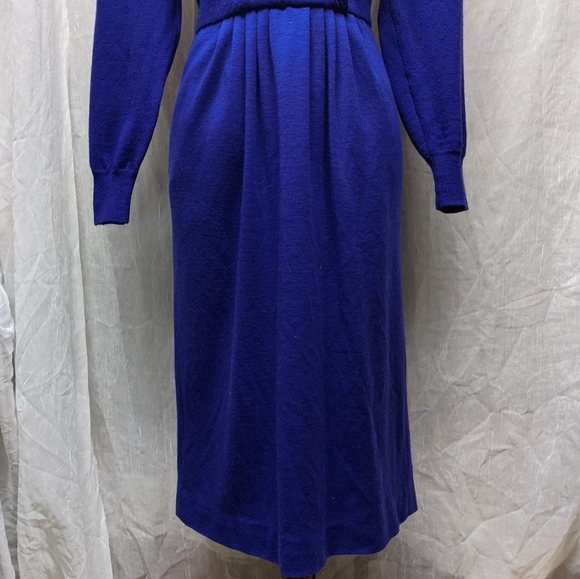 100% Wool Dress by Ciao gorgeous vintage early 1990's size 12 zip at back - Picture 2 of 16